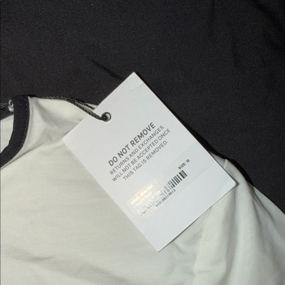 Miaou Cream Tee with Black Accents - Picture 4 of 6